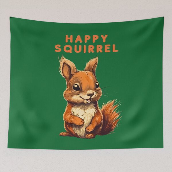Item preview, Happy Squirrel Funny Little designed and sold by michallaga.