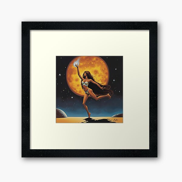 Vista previa del artículo con la obra «Fascinante hoguera en la playa: Bailarina de fuego hipnótica girando poi en llamas en el cielo nocturno oscuro», diseñado y vendido por ThatsTheStyle.