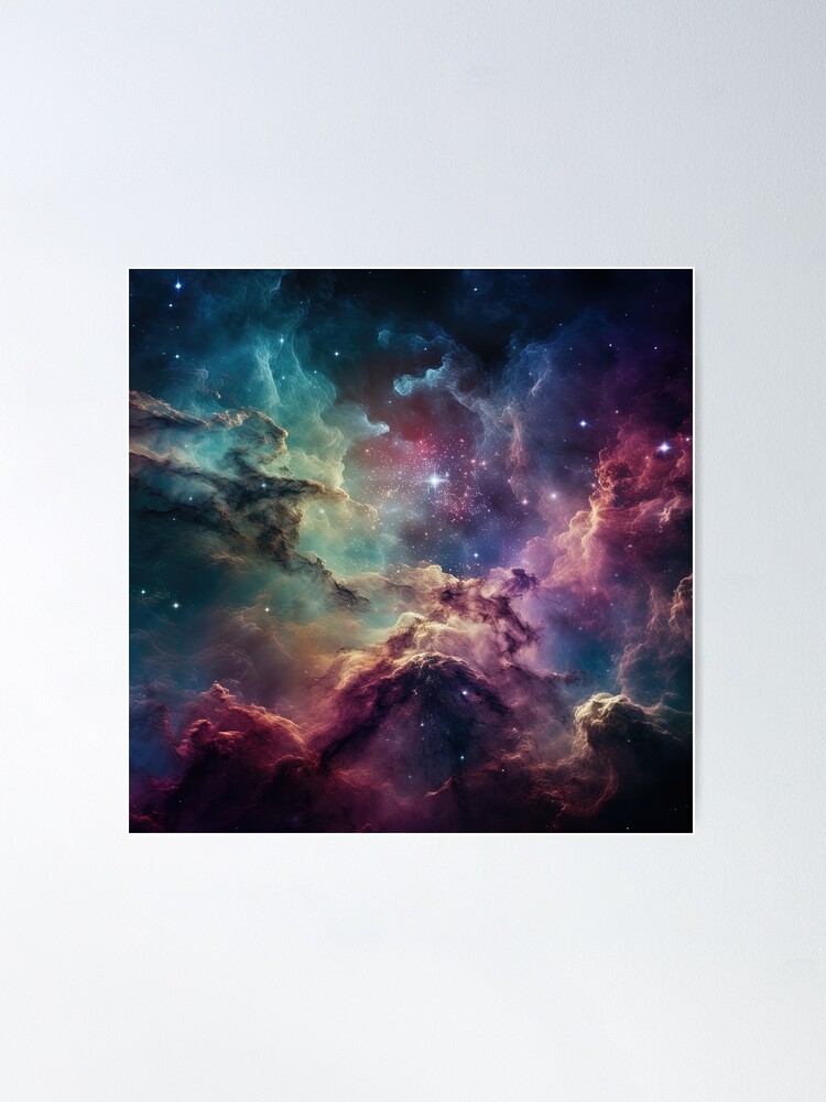 Thumbnail 2 of 3, Poster, Surreal Cosmos - Galaxy of Colors designed and sold by futureimaging.
