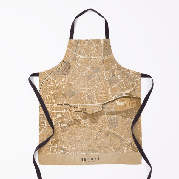 Item preview, Map of Rennes (France) in sepia vintage style designed and sold by blursbyai.