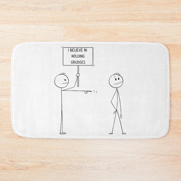 Item preview, I Believe In Holding Grudges, Stick Figure Pointing and Holding Sign, Giving the Stink Eye designed and sold by CarleLS.