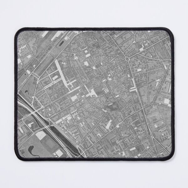 Item preview, Map of Reims downtown (France) in gray vintage style designed and sold by blursbyai.