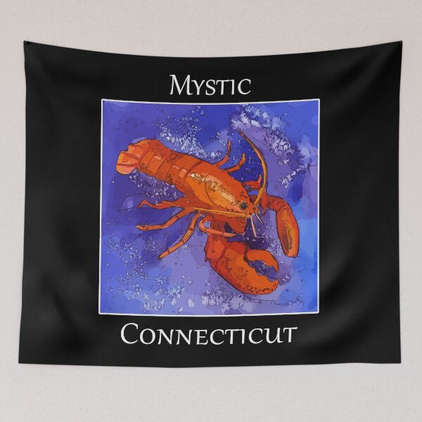 Item preview, Iconic Red Lobster representing the great town of Mystic Connecticut- WelshDesigns designed and sold by welshdesigns.