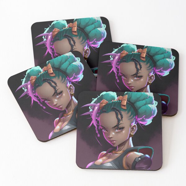 Item preview, Black Bulma-Style Anime Girl designed and sold by spellboundartd.