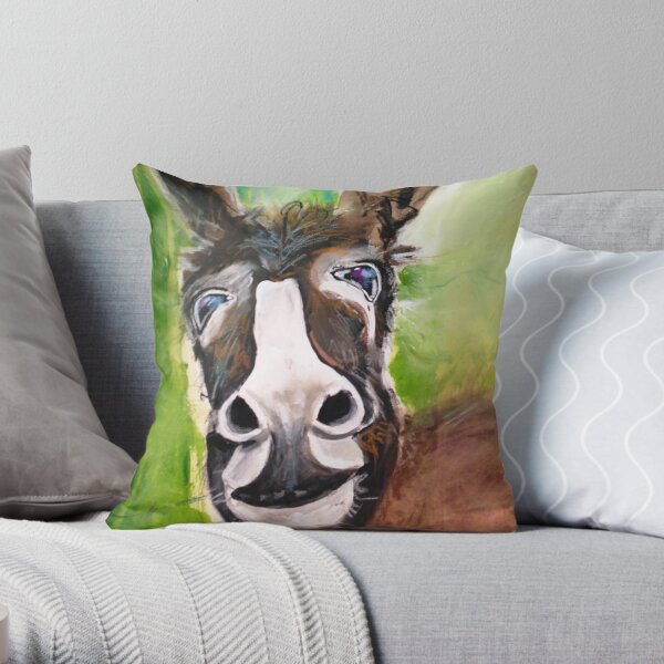 Donkey Throw Pillow