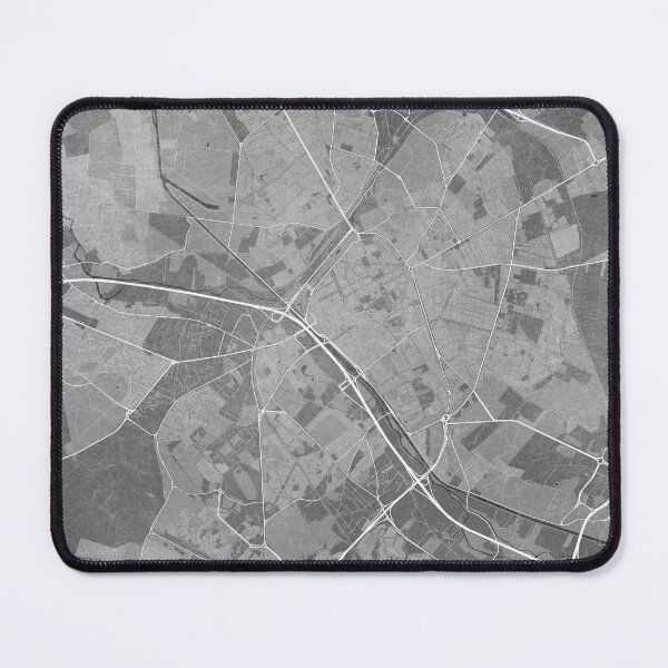 Item preview, Map of Reims (France) in gray vintage style designed and sold by blursbyai.