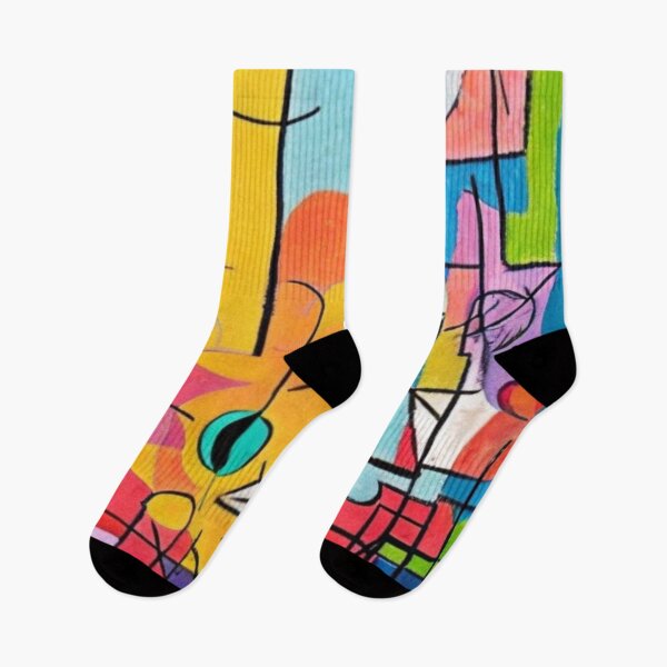Item preview, Neon Fusion: An Imaginative Blend Of Surrealism And Cubism, Featuring Bright Neon Colors And Mixed Media Techniques designed and sold by ArtazaBazaar.