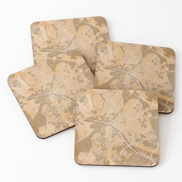 Item preview, Map of Reims (France) in sepia vintage style designed and sold by blursbyai.