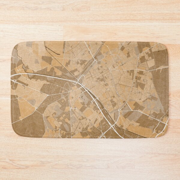 Item preview, Map of Reims (France) in sepia vintage style designed and sold by blursbyai.