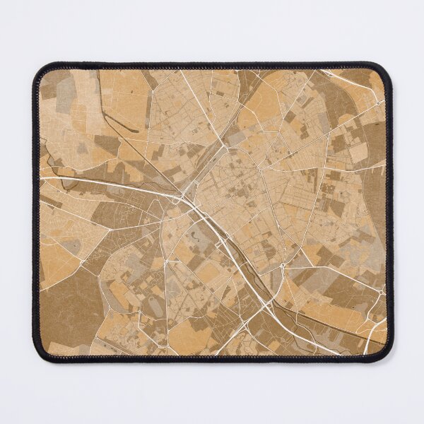 Item preview, Map of Reims (France) in sepia vintage style designed and sold by blursbyai.