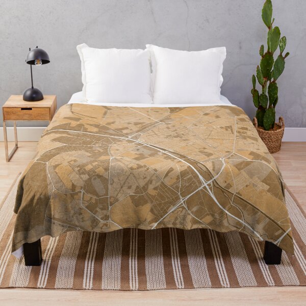 Item preview, Map of Reims (France) in sepia vintage style designed and sold by blursbyai.