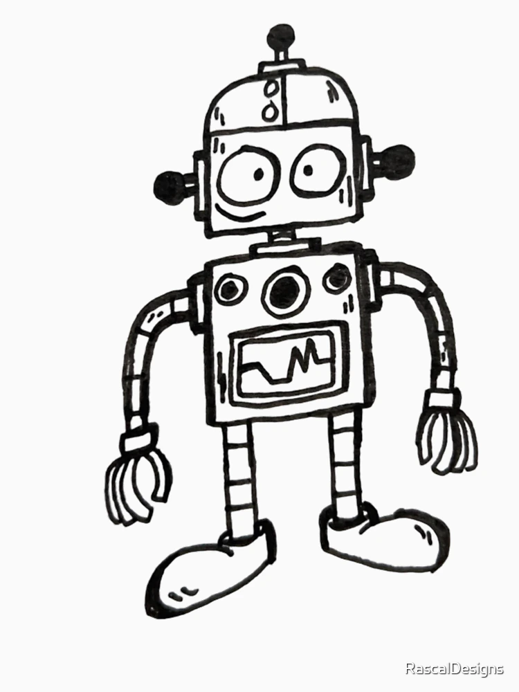 Thumbnail 6 of 6, Pullover Hoodie, Roboto designed and sold by RascalDesigns.