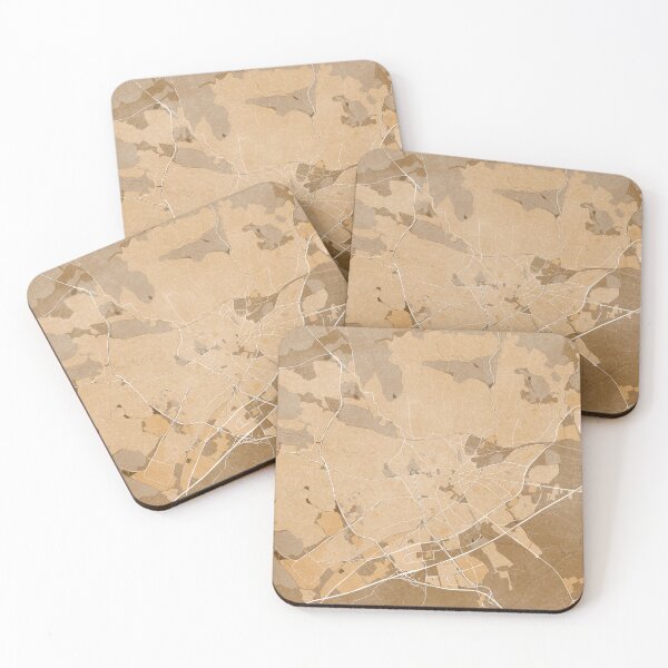 Item preview, Map of Nîmes (France) in sepia vintage style designed and sold by blursbyai.