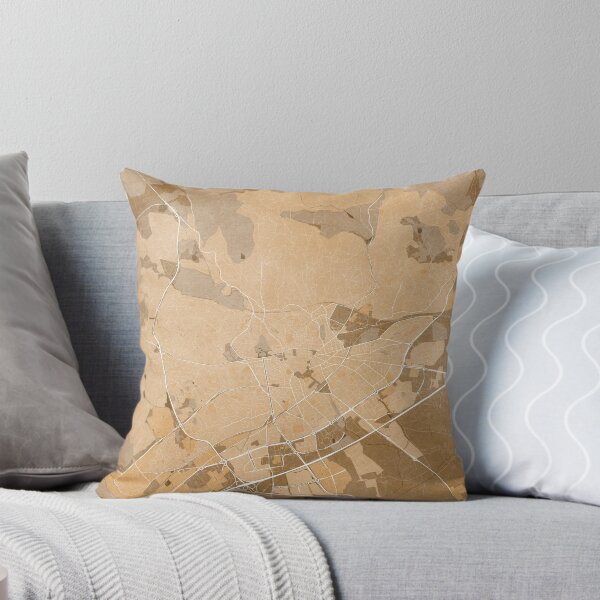 Item preview, Map of Nîmes (France) in sepia vintage style designed and sold by blursbyai.