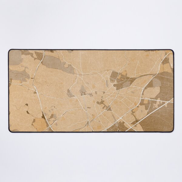 Item preview, Map of Nîmes (France) in sepia vintage style designed and sold by blursbyai.