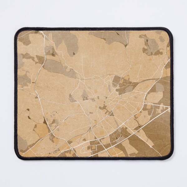 Item preview, Map of Nîmes (France) in sepia vintage style designed and sold by blursbyai.