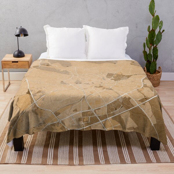 Item preview, Map of Nîmes (France) in sepia vintage style designed and sold by blursbyai.