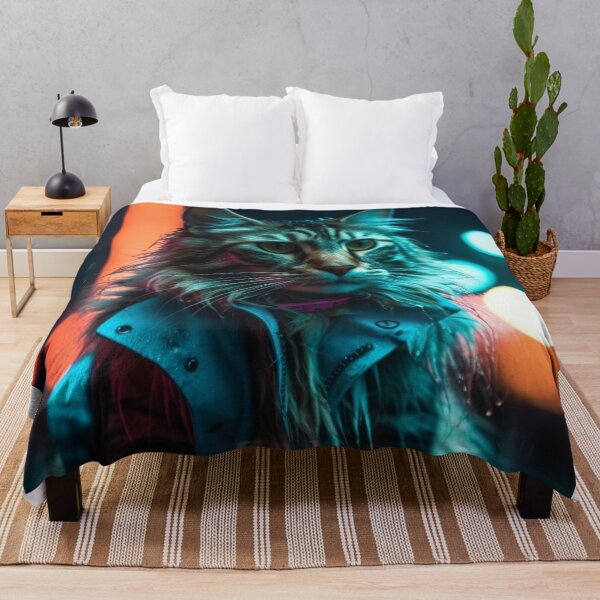 Item preview, Cyberpunk Maine Coon Cat #1 designed and sold by ArcStormDesigns.