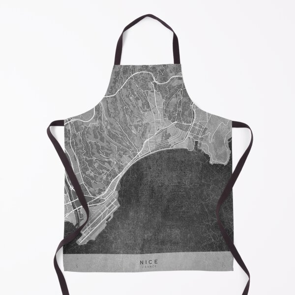 Item preview, Map of Nice (France) in gray vintage style designed and sold by blursbyai.