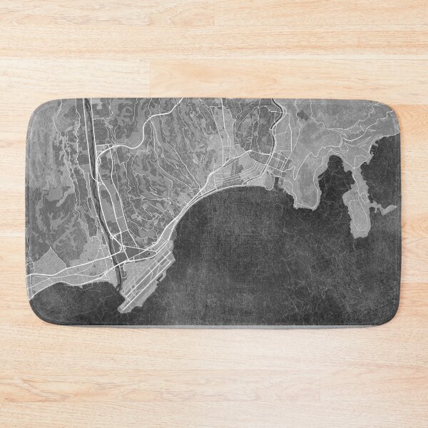Item preview, Map of Nice (France) in gray vintage style designed and sold by blursbyai.