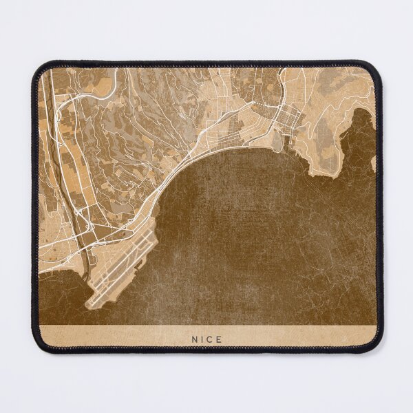 Item preview, Map of Nice (France) in sepia vintage style designed and sold by blursbyai.