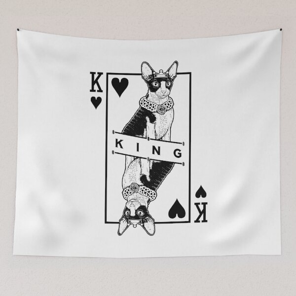 Item preview, Cornish Rex Cat Lover King Of Hearts Funny Pop Art designed and sold by GrandeDuc.