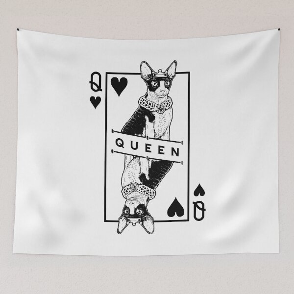 Item preview, Cornish Rex Cat Lover Queen Of Hearts Funny Pop Art designed and sold by GrandeDuc.