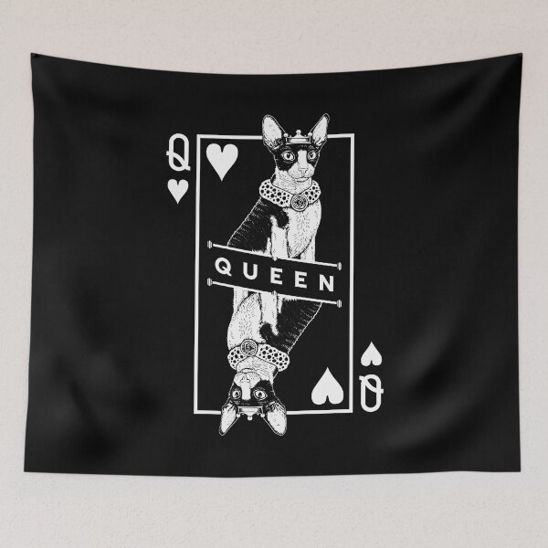 Item preview, Cornish Rex Cat Lover Queen Of Hearts Funny Pop Art designed and sold by GrandeDuc.