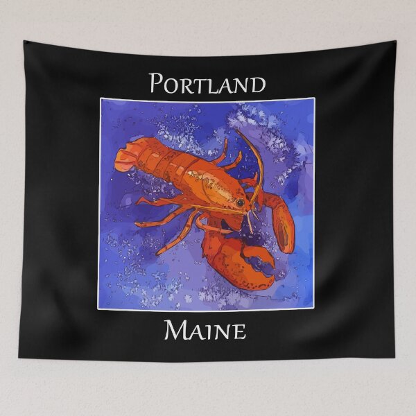 Item preview, Red lobster as you might find in a city like Portland Maine- WelshDesigns designed and sold by welshdesigns.