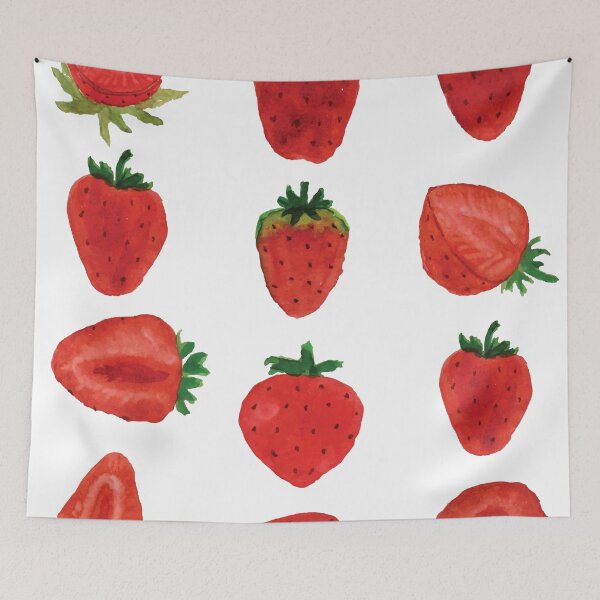 Artikelvorschau, Retro Strawberry Famer's Market, Erdbeerliebhaber für Muttertagsgeschenk entworfen und verkauft von BronikowskiART.