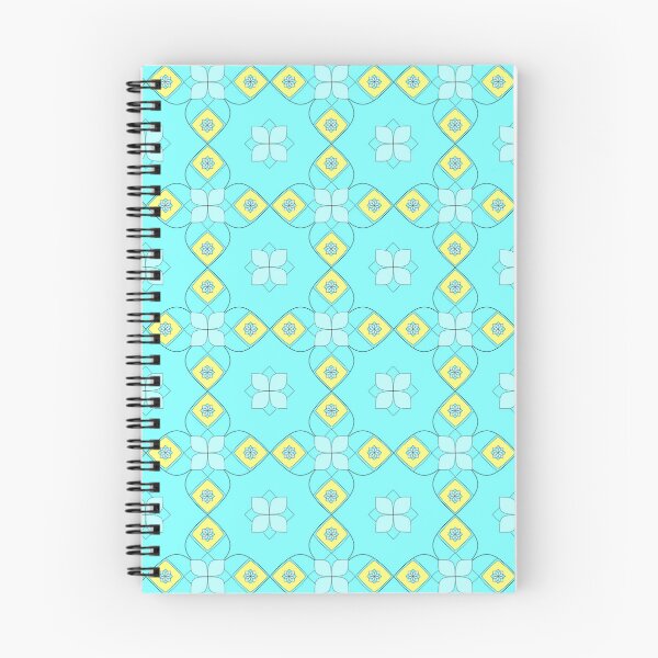Item preview, Flower Geometry Cheer Cyan and Yellow Repeat 5748 designed and sold by Art in My Loft.