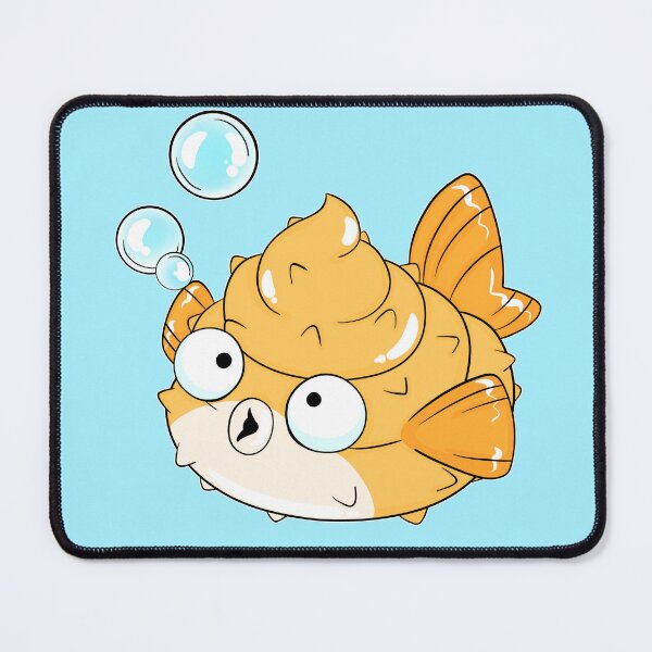 Item preview, Pufferfish kawaii poop emoji sticker designed and sold by FaultyOverlord.
