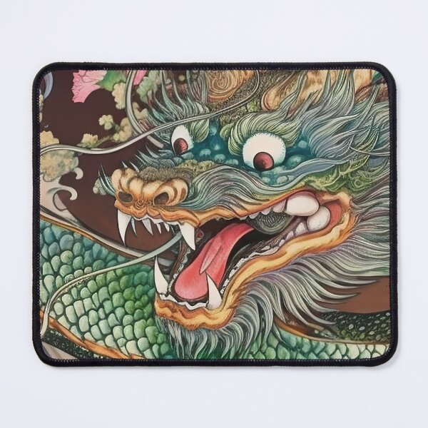 Item preview, Ukiyo-e Japanese Art - Fantasy Green Dragon designed and sold by allovervintage.