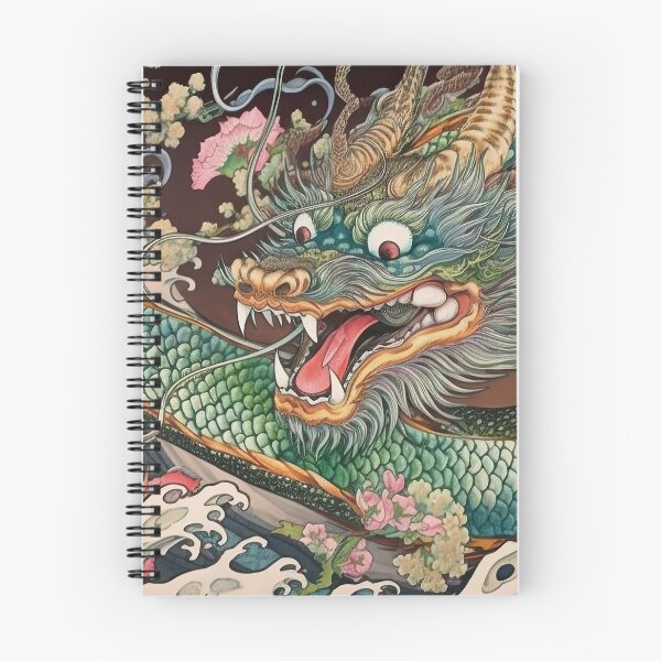Item preview, Ukiyo-e Japanese Art - Fantasy Green Dragon designed and sold by allovervintage.