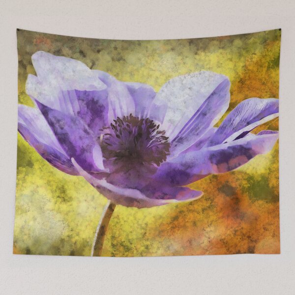 Item preview, Mauve Anemone Flower Acrylic Painting designed and sold by taiche.