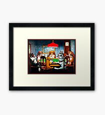 DOGS PLAYING POKER : Vintage C M Coolidge Print Framed Print