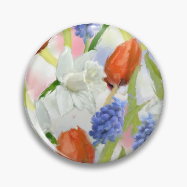 Item preview, Spring Daffodils Muscari Tulips Watercolor Pattern  Design  designed and sold by Tina Veenstra.