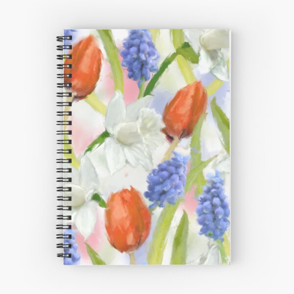 Item preview, Spring Daffodils Muscari Tulips Watercolor Pattern  Design  designed and sold by Tina Veenstra.