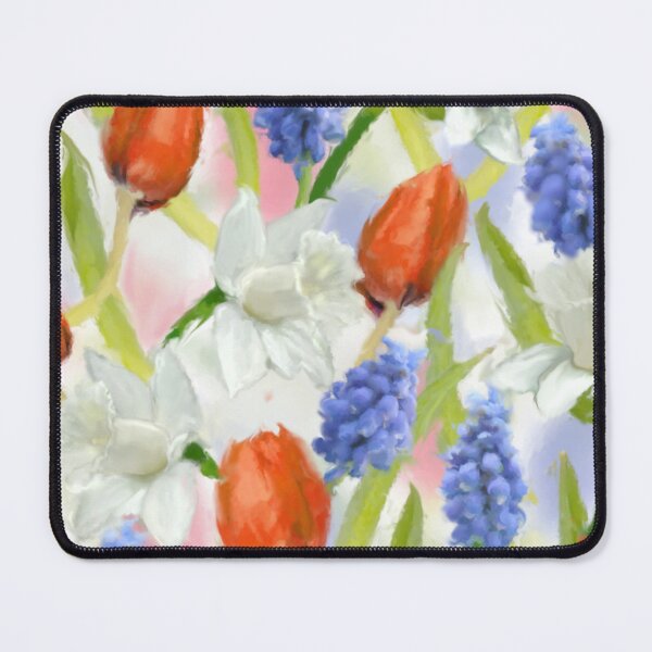 Item preview, Spring Daffodils Muscari Tulips Watercolor Pattern  Design  designed and sold by Tina Veenstra.