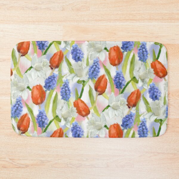 Item preview, Spring Daffodils Muscari Tulips Watercolor Pattern  Design  designed and sold by Tina Veenstra.