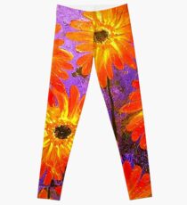 Orange Gerberas Leggings