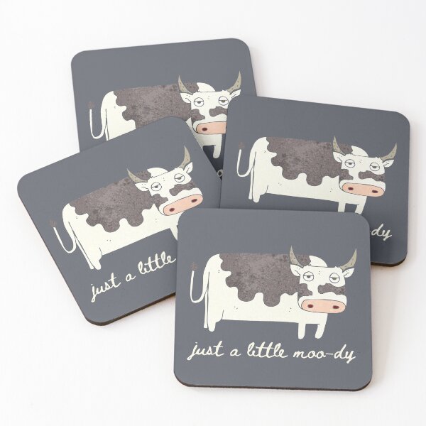 Item preview, Just a Little Moo-dy Cow Cartoon Drawing designed and sold by CarleLS.