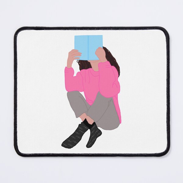 Item preview, Short Dark Brown Hair Girl Reading designed and sold by Gabrielle-world.