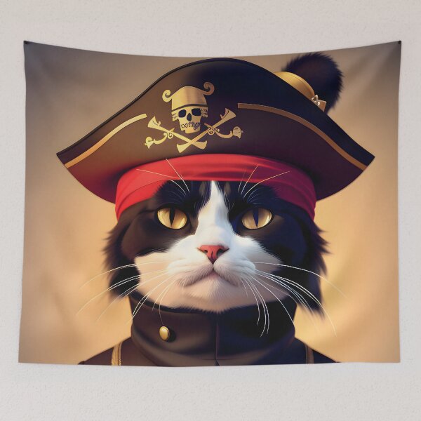 Item preview, Pirate Cat- Modern Digital Art designed and sold by Ai-michiart.