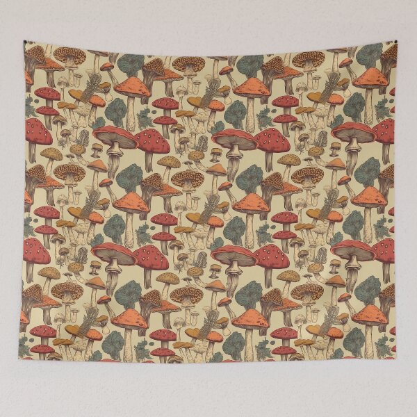 Item preview, Retro Mushroom Tile 4 designed and sold by keenaesthetic.