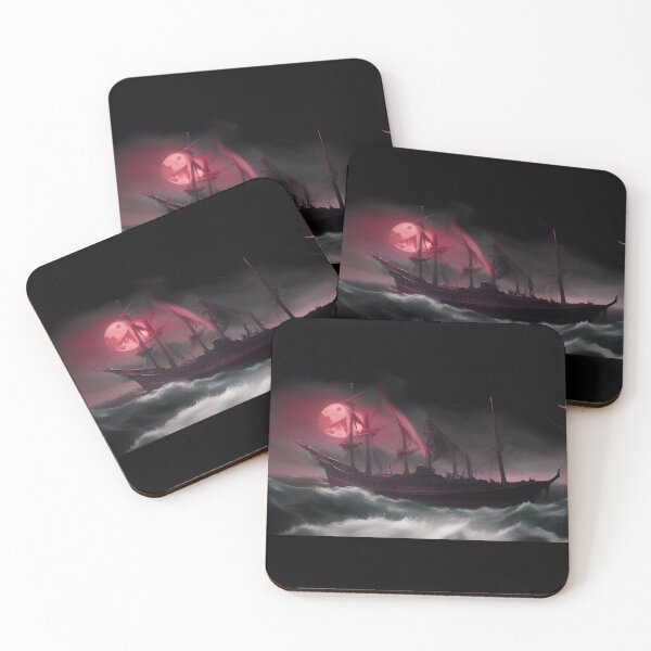 Item preview, Ghost Ship at Blood Moon designed and sold by Diovanni Rinaldi.