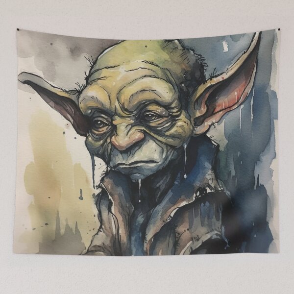 Item preview, Watercolor Wash Sad Goblin designed and sold by Matt's Artificial Nature.
