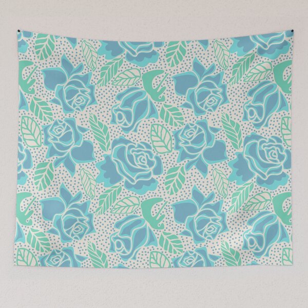 Item preview,  Girly Roses aqua tone designed and sold by Claudia S. Design.