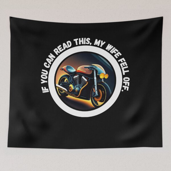Item preview, If you can read this, my wife fell off - motorbike lover designed and sold by Mechanical-Artt.