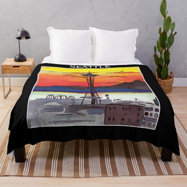 Item preview, Seattle sunset looking towards Puget Sound from Capitol Hill - Welshdesigns designed and sold by welshdesigns.